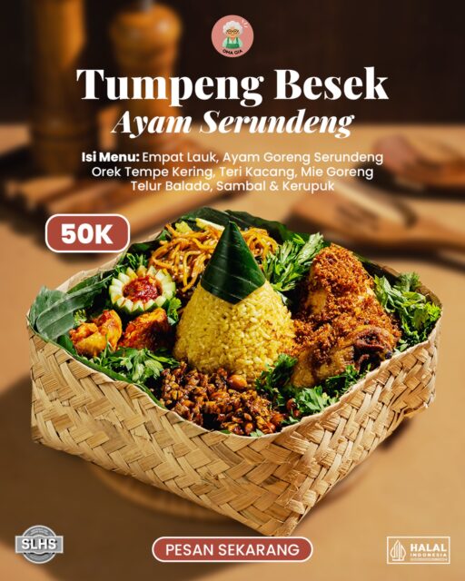 Siap gelar acara besar tanpa ribet? 🎉
Tumpeng Besek dari Dapur Omaqia jadi solusi praktis & elegan untuk berbagai acara.
Porsi pas, tampilan rapi, rasa terjamin—cocok untuk kantor, syukuran, hingga event spesial.

✨ Tinggal pesan, acara langsung beres!
📩 DM Oma sekarang & amankan tanggal acaramu.

#cateringspesial #dapuromaqia #cateringjakarta #cateringmurah #cateringfreeongkir