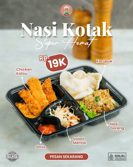 Super hemat, super nikmat! 🍱
Nasi goreng chicken katsu
👉 Hanya 19 ribuan aja!
Murahnya kebangetan, rasanya nggak main-main 😉

#dapuromaqia #cateringservices #nasikotak #nasibox #prasmanan
