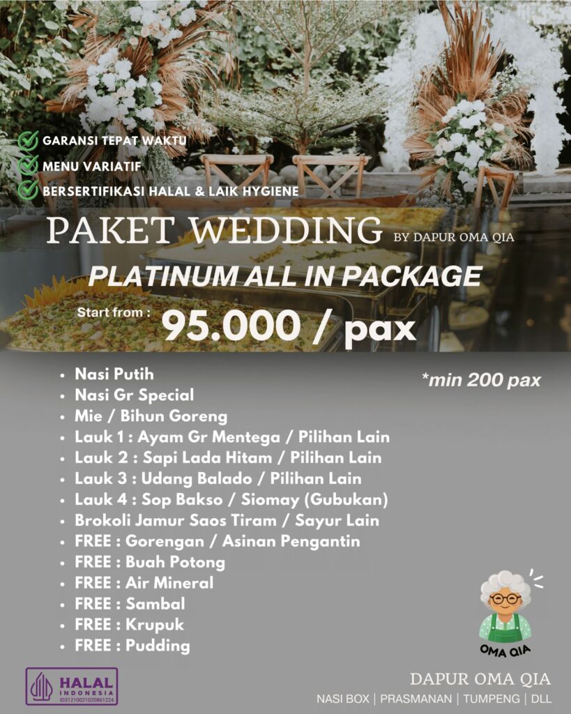 Paket Wedding Platinum Package OMAQIA